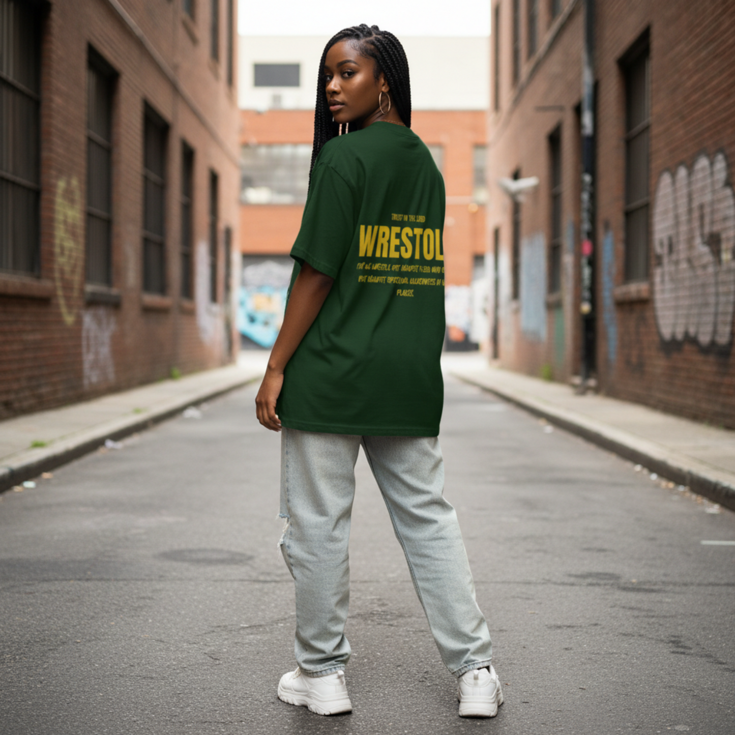 Ephesians 6:12 Green Tee