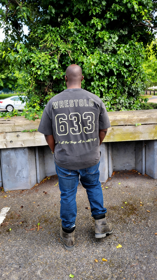 Seek First The Kingdom Acid Washed Black / Yellow