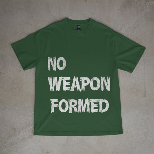 No Weapon Green T-shirt White