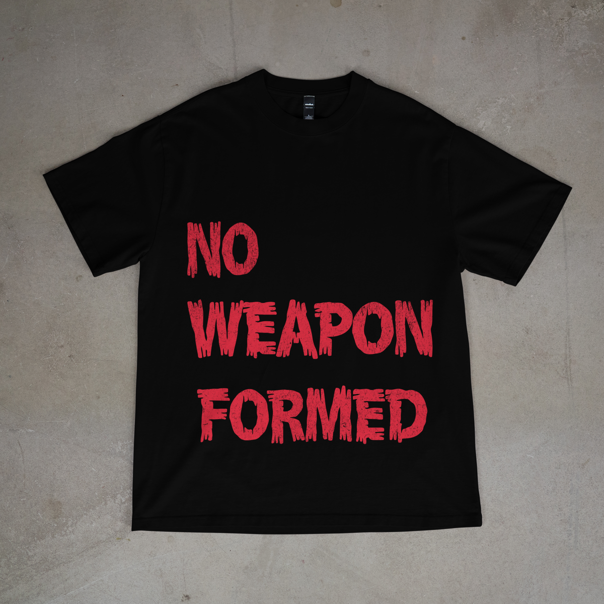No Weapon Black T-shirt Red