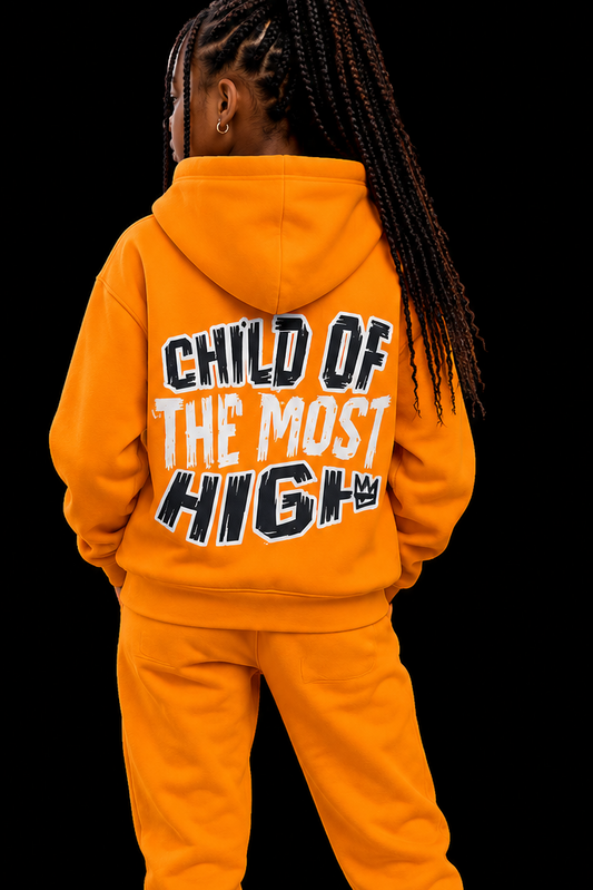 Child Of The Most High Overhead Orange Hoodie