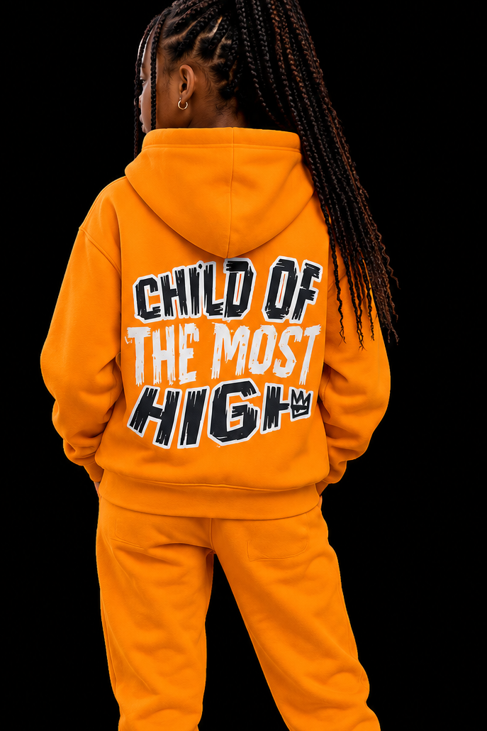 Child Of The Most High Overhead Orange Hoodie