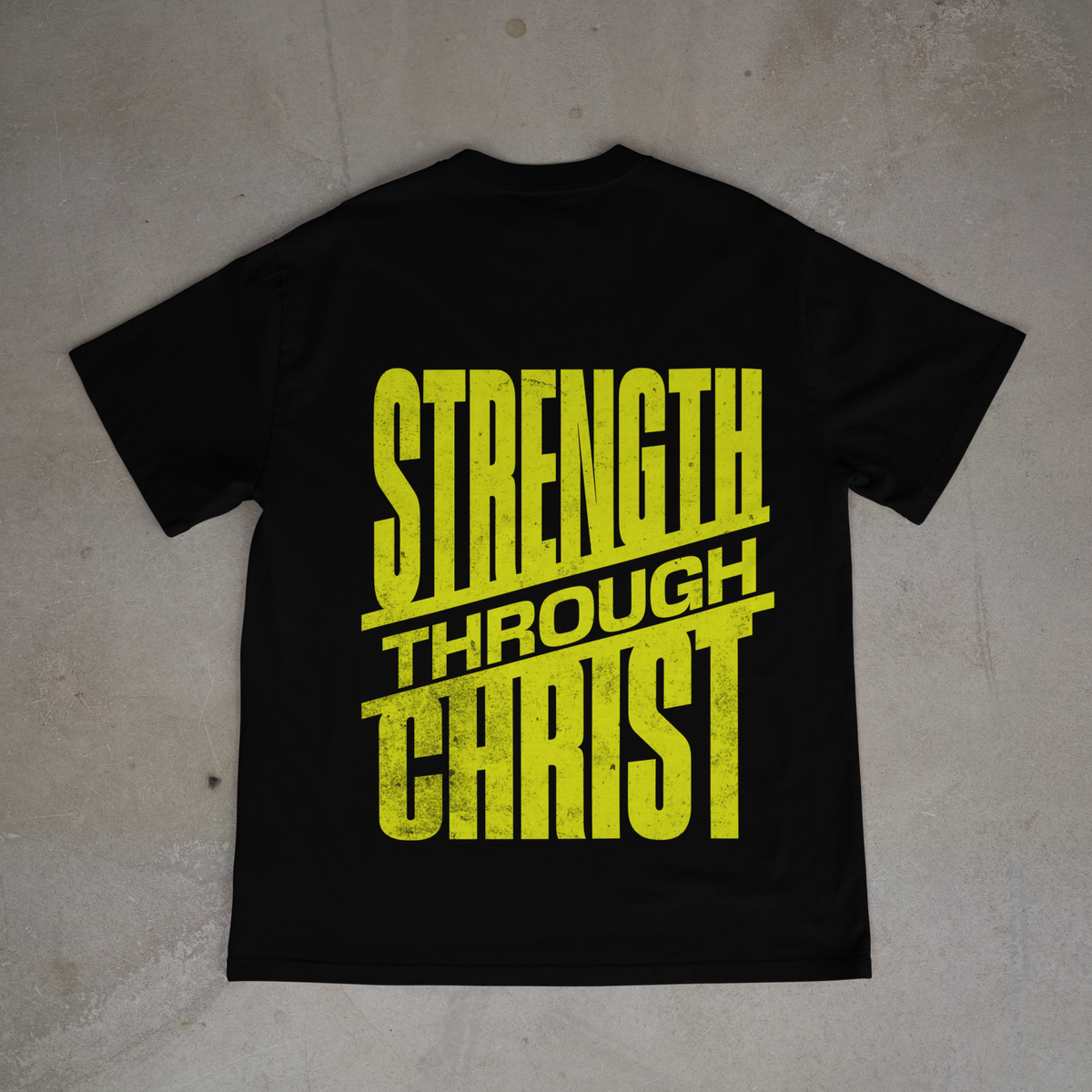 Strength Through Christ Black / Yellow T-shirt