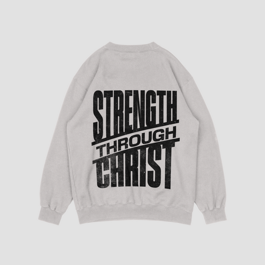 Strength Through Christ Silver Sweatshirt