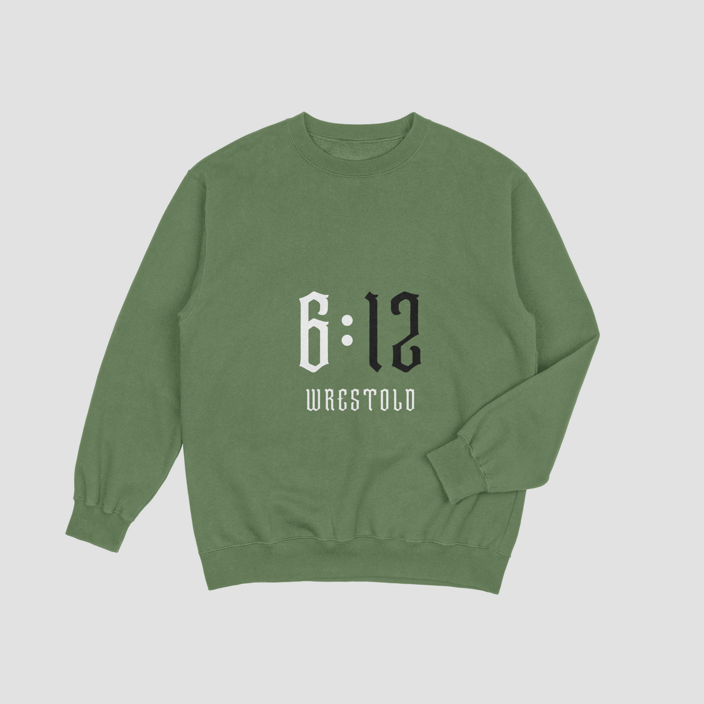 New Ephesians 6:12 Green Sweatshirt
