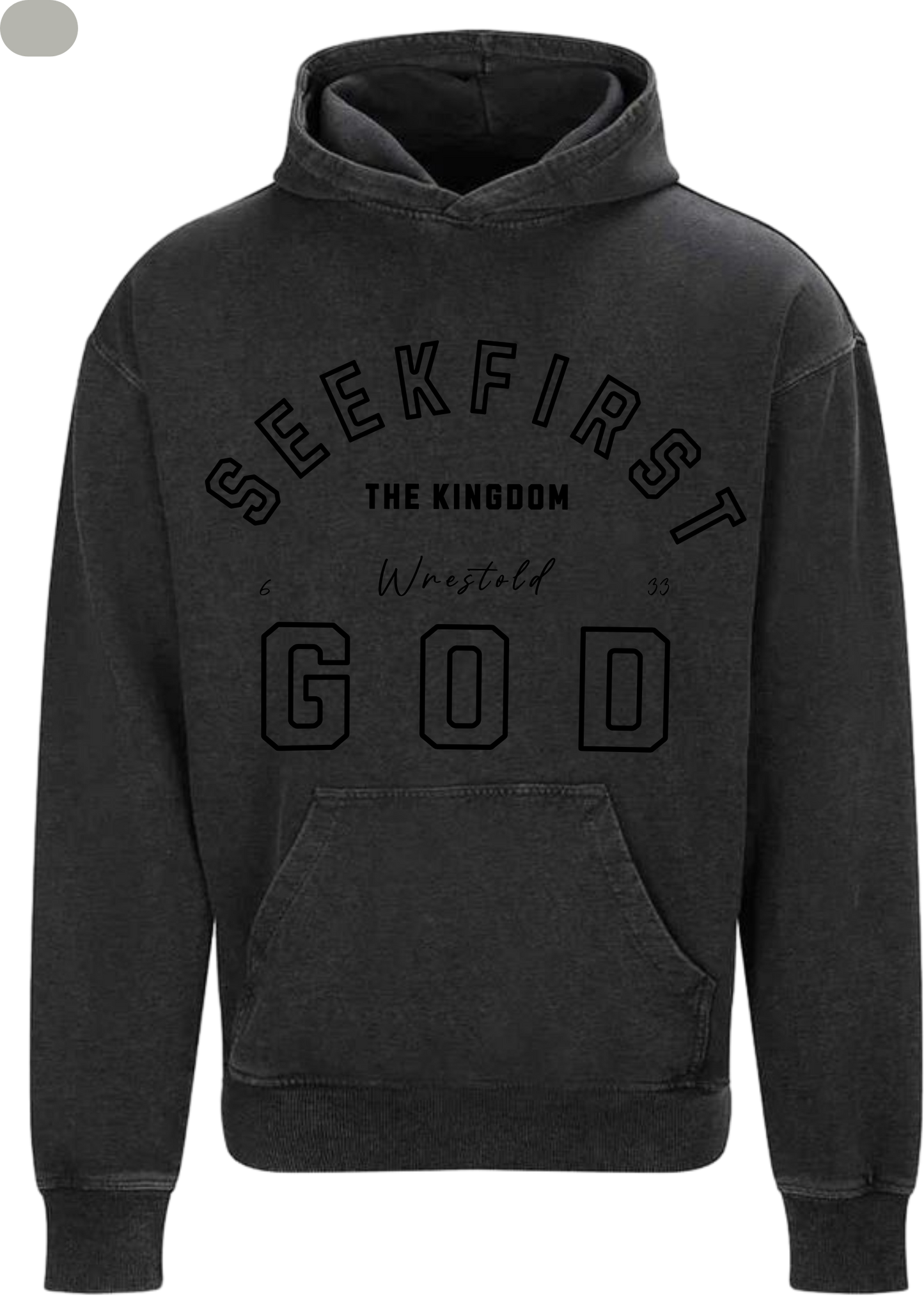 Seek First The Kingdom Hoodie acid wash / Black