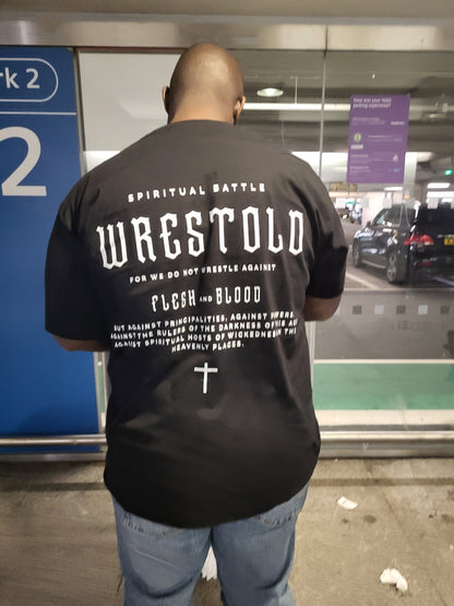 New Ephesians 6:12 Black Tee