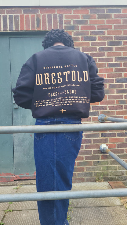 New Ephesians 6:12 Black Sweatshirt