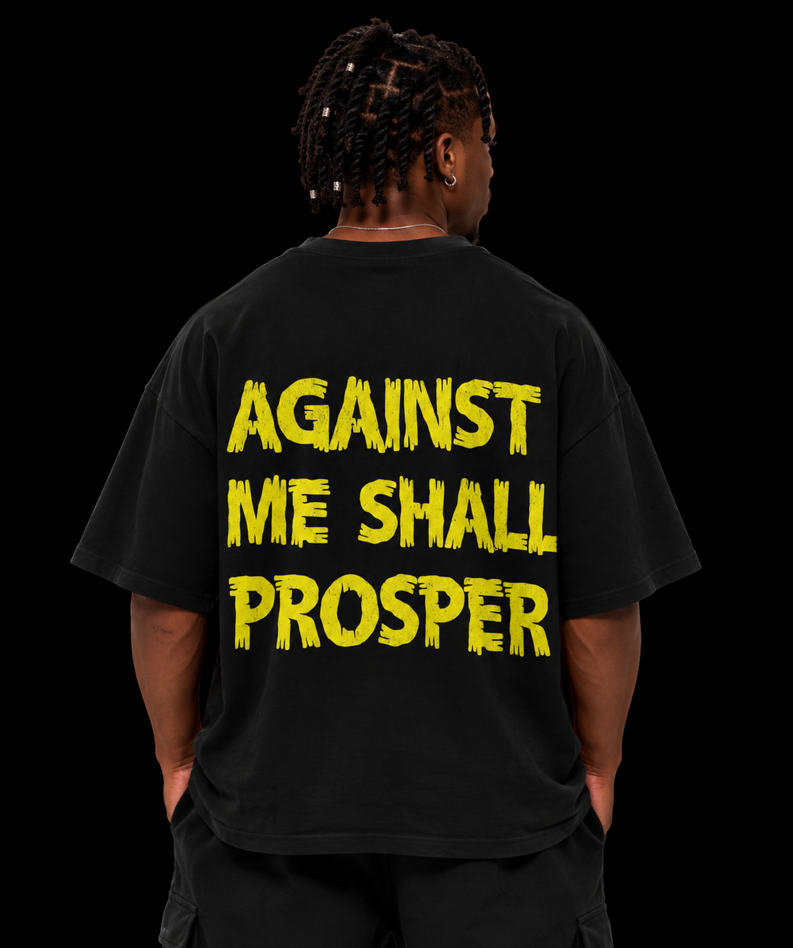 No Weapon Black T-shirt Yellow