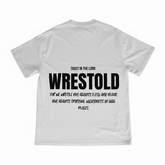 Ephesians 6:12 White Tee