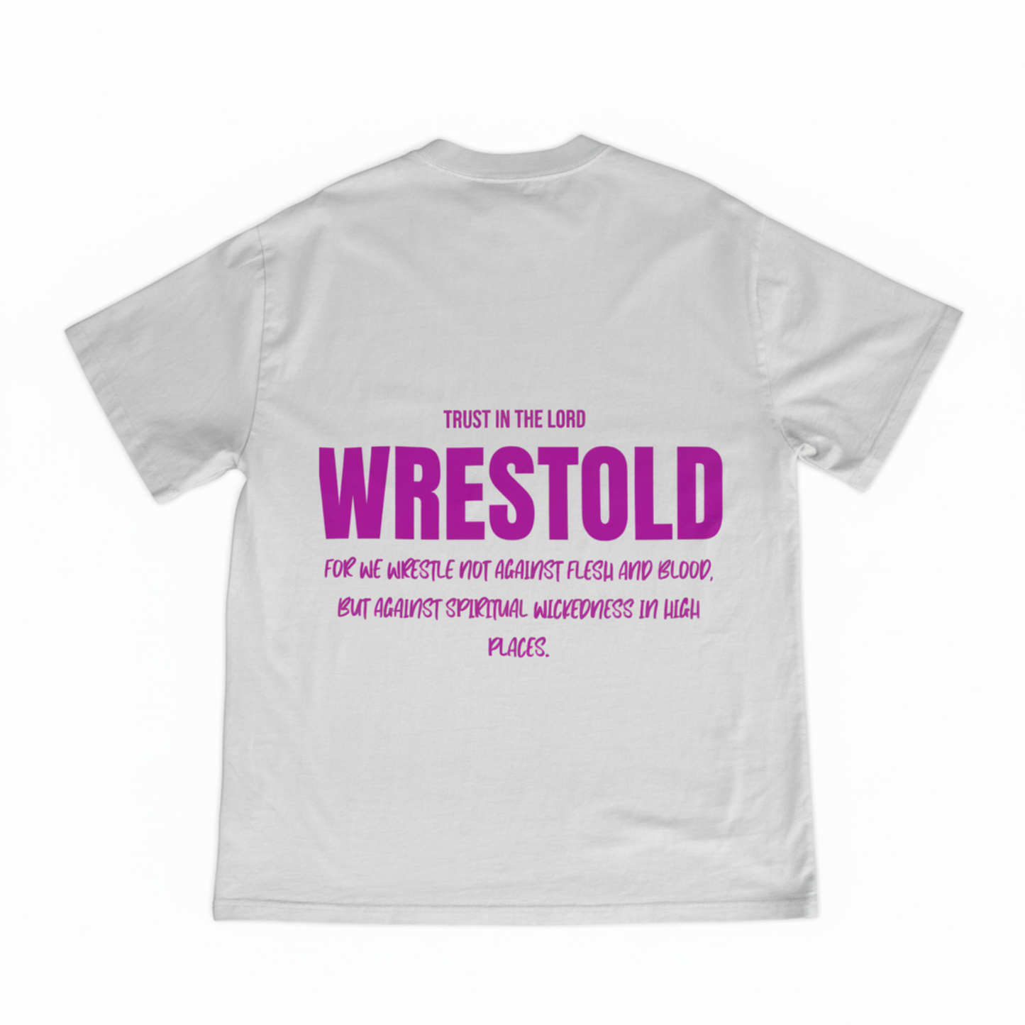 Ephesians 6:12 White Tee