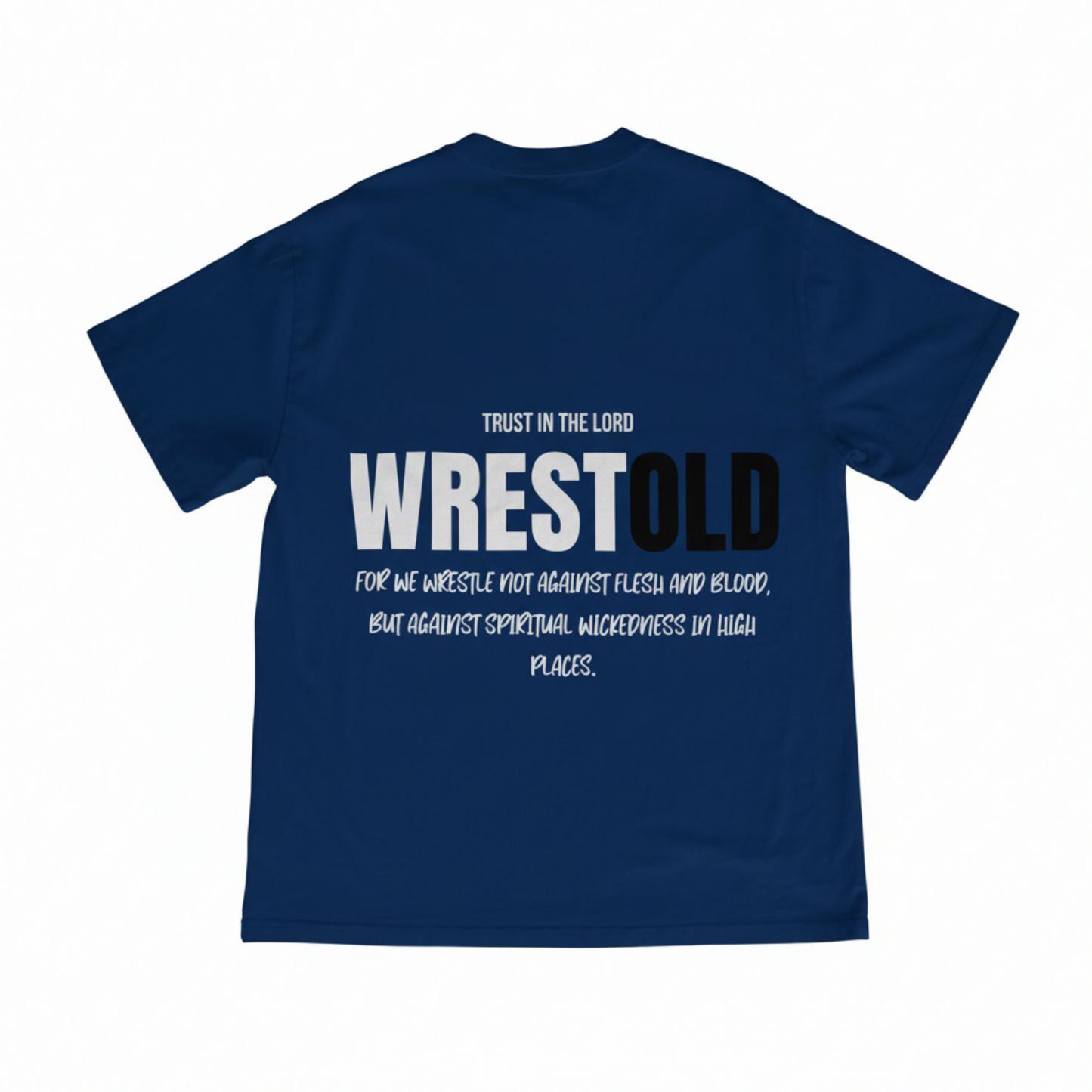 Ephesians 6:12 Blue Tee