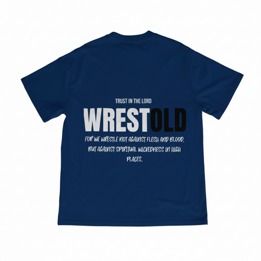 Ephesians 6:12 Blue Tee