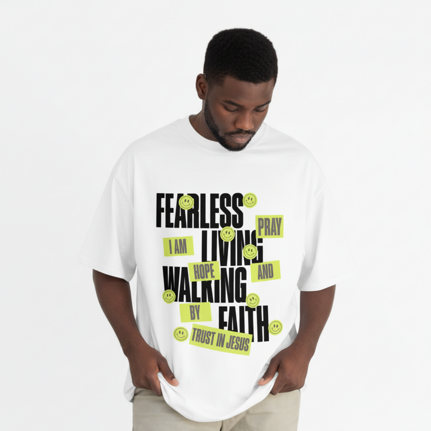 Fearless Living White T