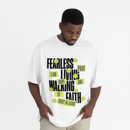 Fearless Living White T