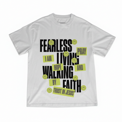 Fearless Living White T