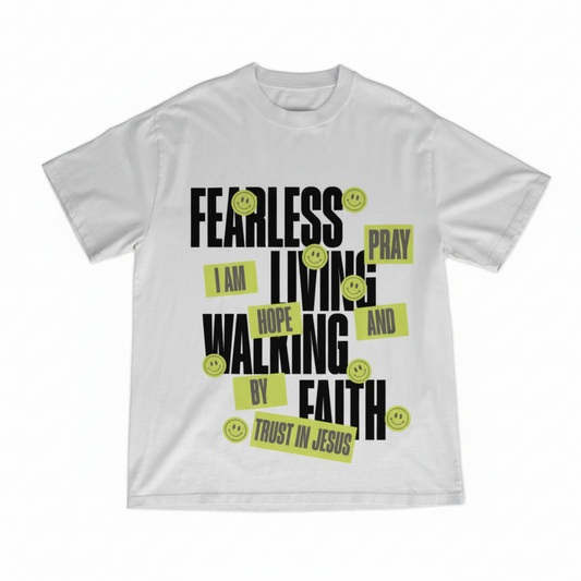 Fearless Living White T