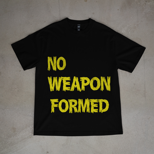 No Weapon Black T-shirt Yellow