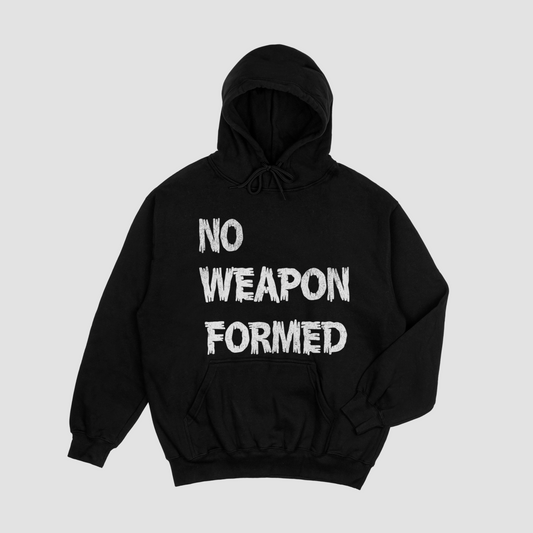 No Weapon Black Hoodie White