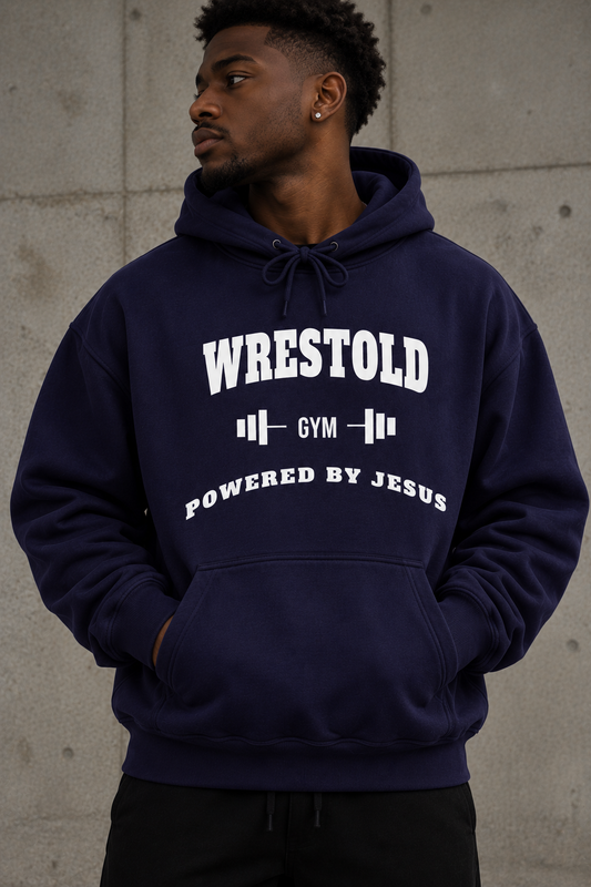 Powered by Jesus Blue Navy Hoodie