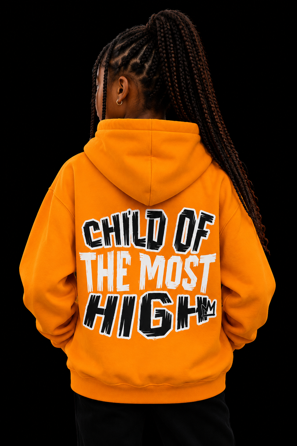 Child Of The Most High Overhead Orange Hoodie