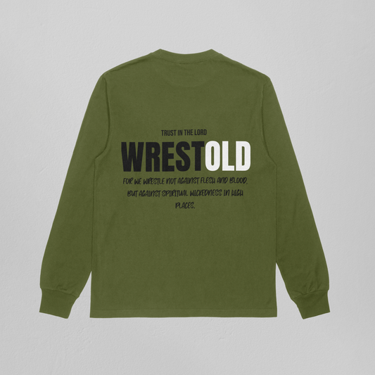 Ephesians 6:12 Green Sweatshirt