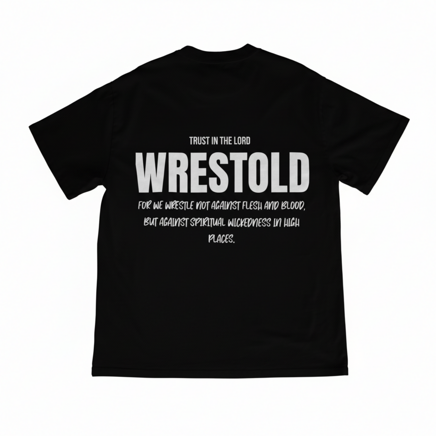 Ephesians 6:12 Black Tee