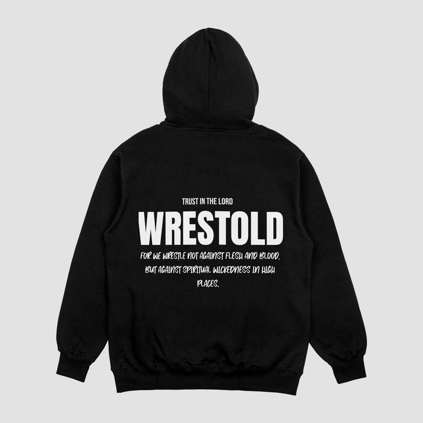 Ephesians 6:12 Black Hoodie