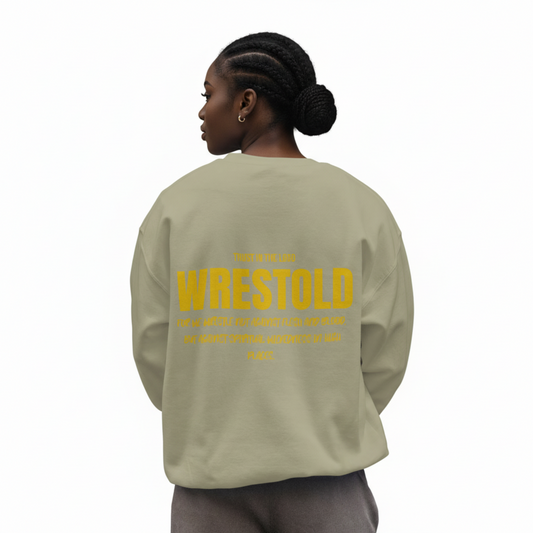 Ephesians 6:12 Sand Sweatshirt