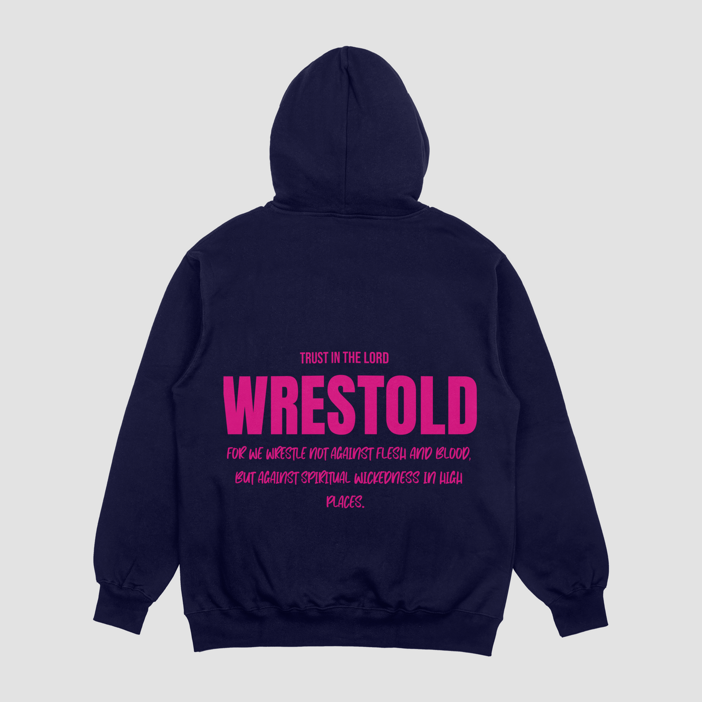 Ephesians 6:12 Blue Navy Hoodie