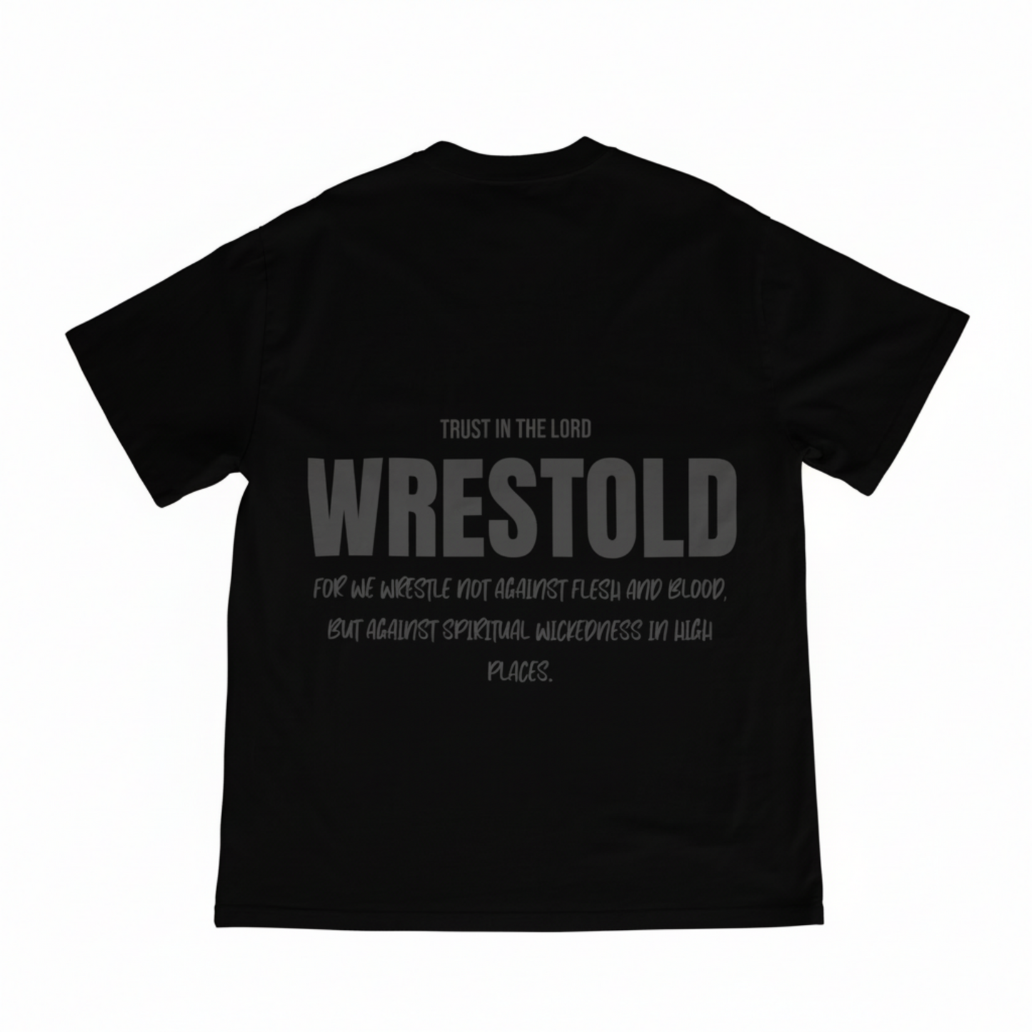 Ephesians 6:12 Black Tee