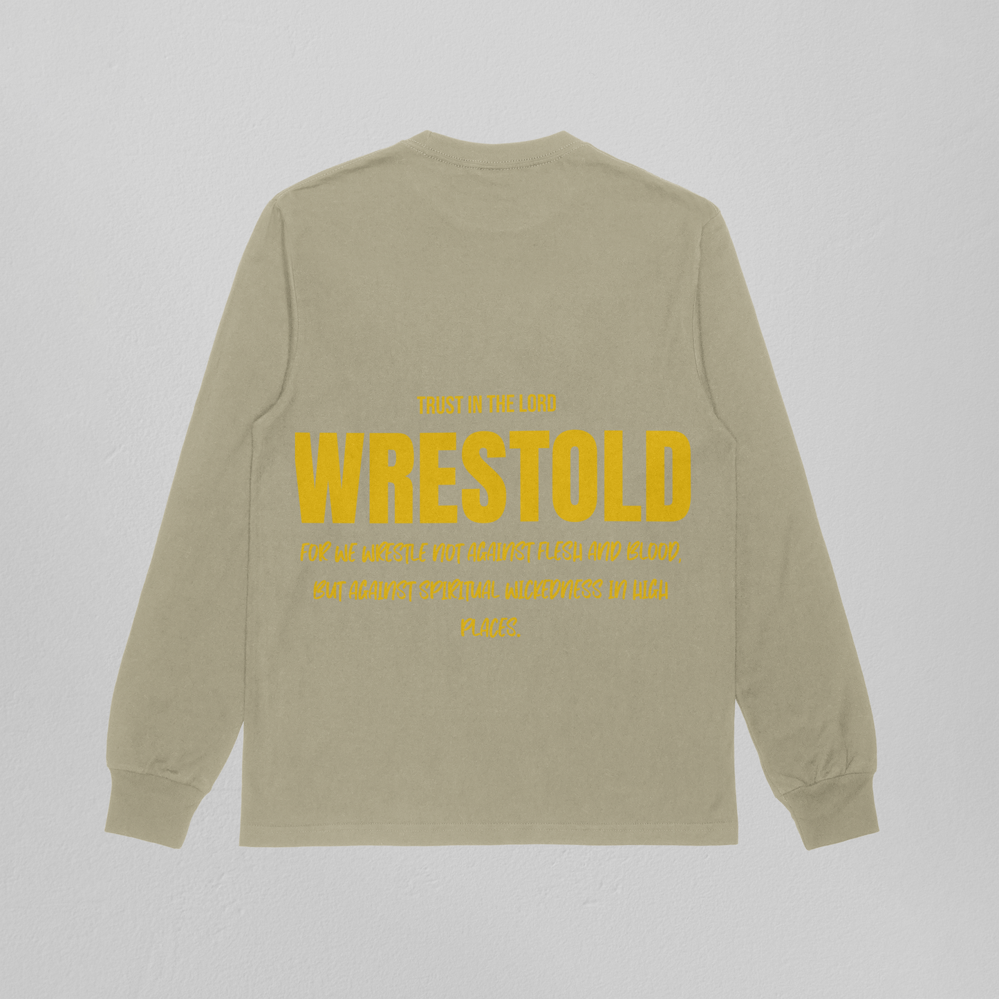 Ephesians 6:12 Sand Sweatshirt