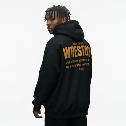 Ephesians 6:12 Black Hoodie
