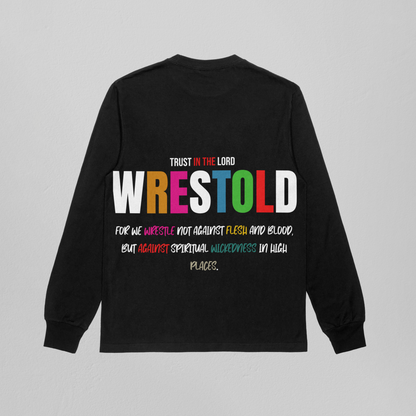 Ephesians 6:12 black Multicolour Hoodie