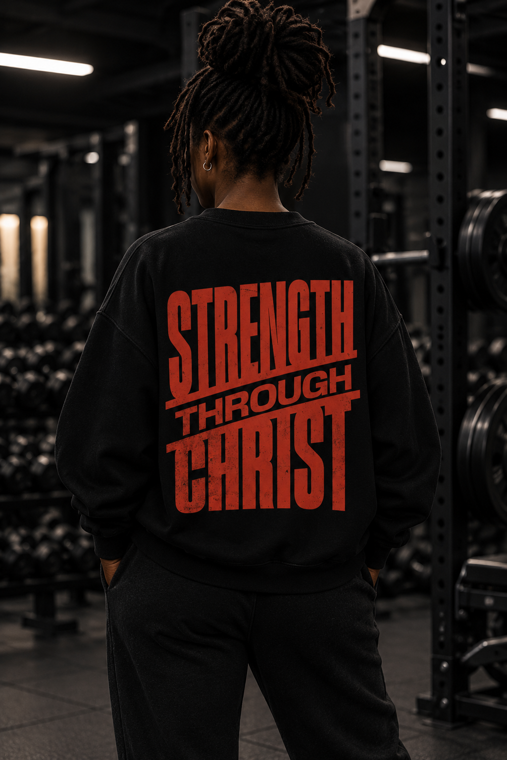 Strength Through Christ Black / Red Sweatshirt