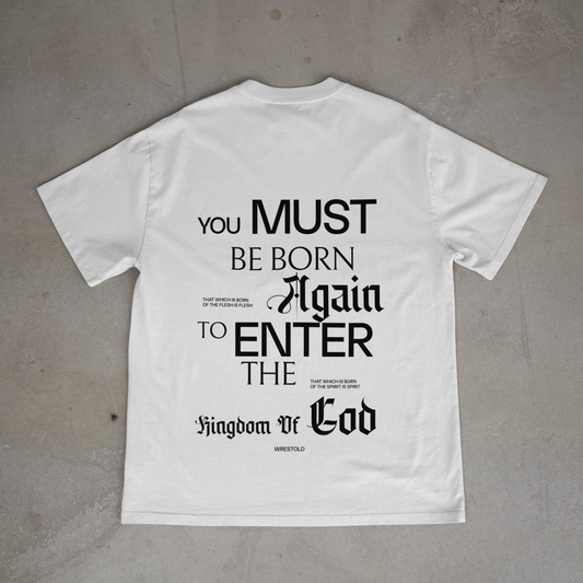 Born Again White Tee