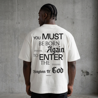 Born Again White Tee