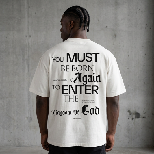 Born Again White Tee