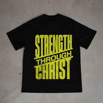 Strength Through Christ  Black  / Yellow T-shirt