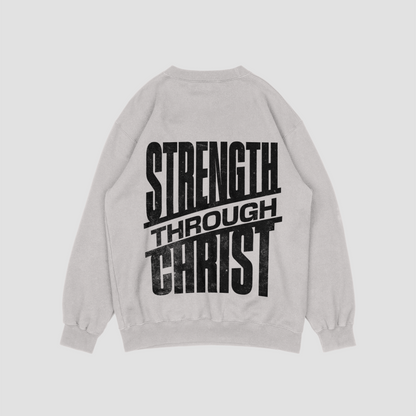 Strength Through Christ Silver Sweatshirt