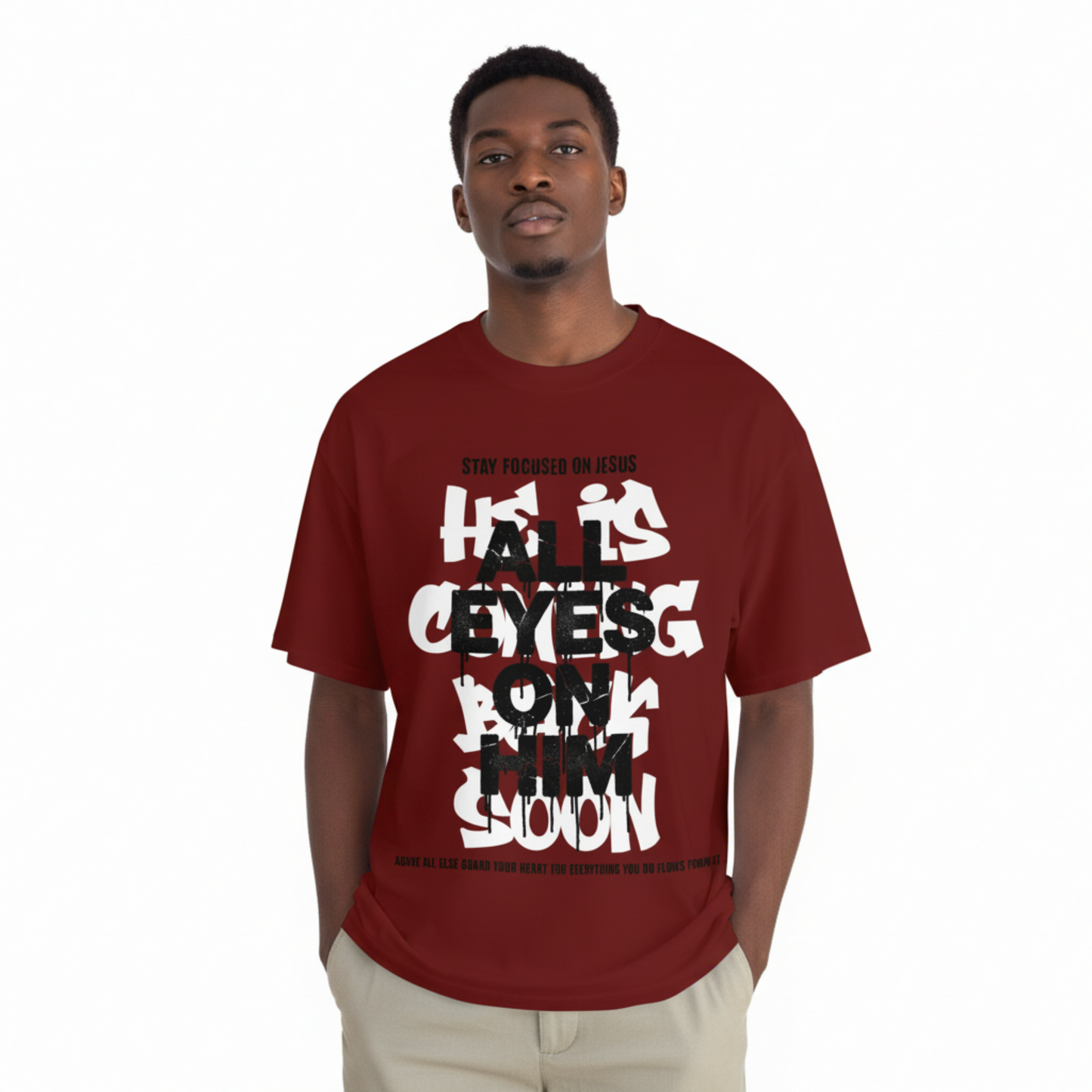 All Eyes On Him Red Tee