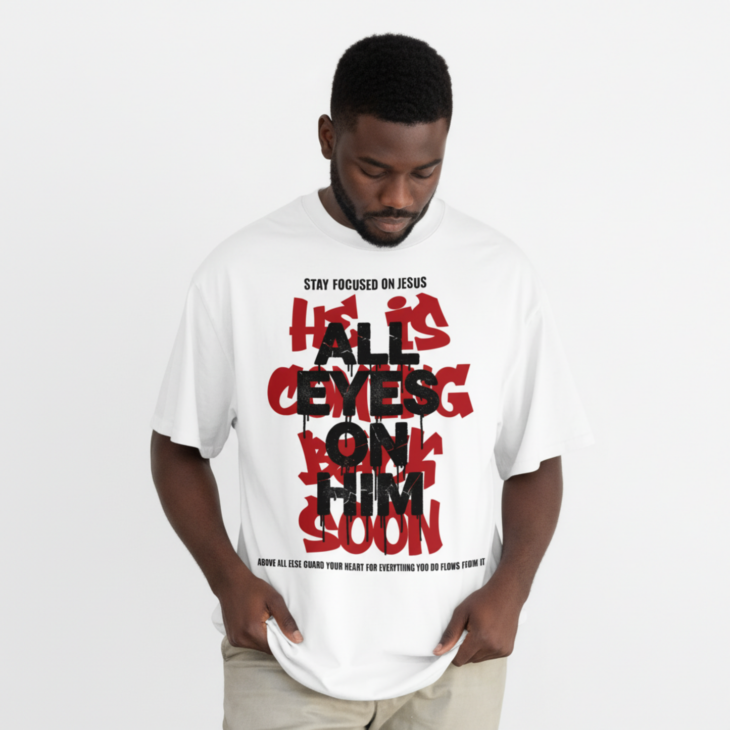 All Eyes On Him White T