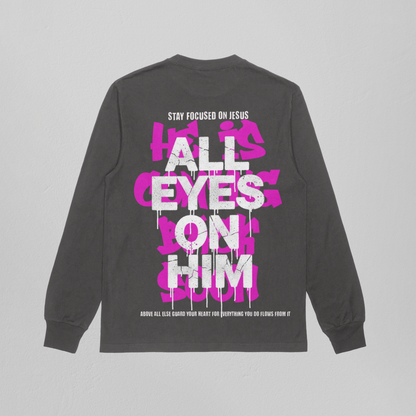 All Eyes On Him Grey Sweatshirt
