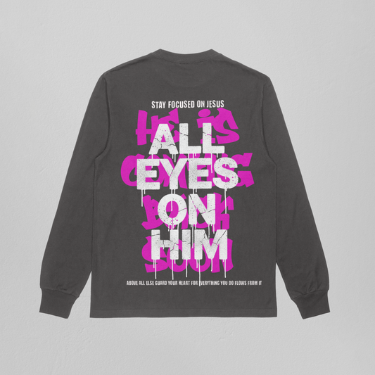 All Eyes On Him Grey Sweatshirt