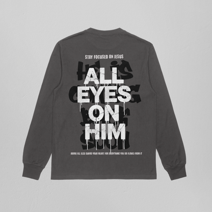 All Eyes On Him Grey Sweatshirt
