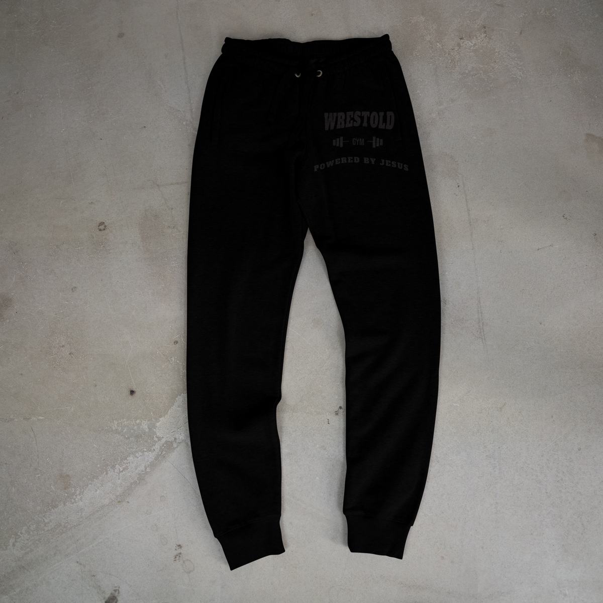 Powered By Jesus Black Joggers Black