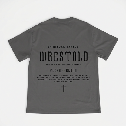 New Ephesians 6:12 Grey Tee