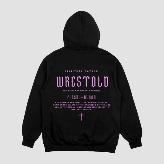 New Ephesians 6:12 Black Hoodie