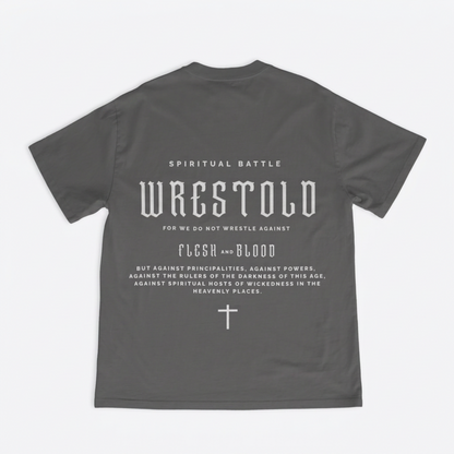 New Ephesians 6:12 Grey Tee