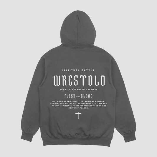 New Ephesians 6:12 Grey Hoodie